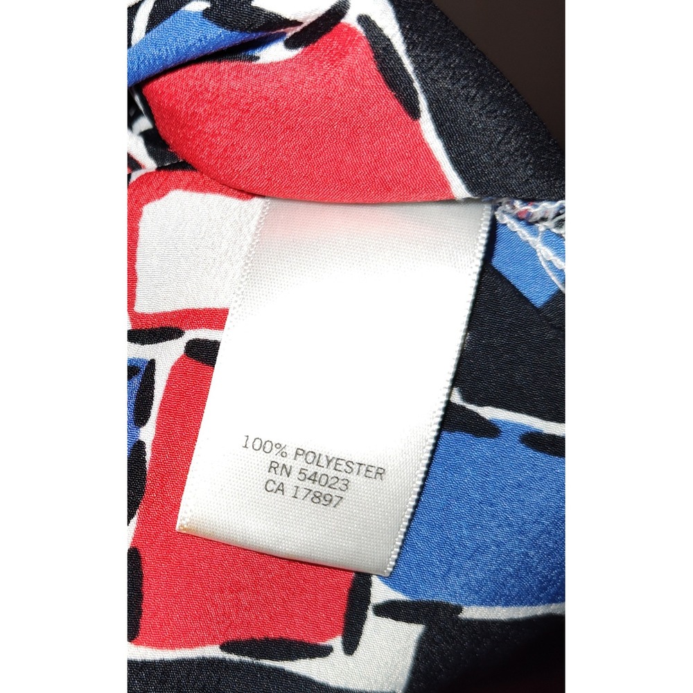 Womens Chicos Halter Top Red White Blue Geometric Print Small Resort/Vacation - Picture 4 of 6